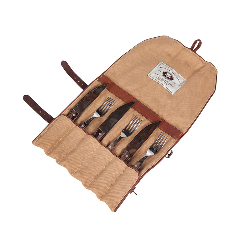 MR_Knife-Roll---Steak-Knife-+-Fork_Sand-+-Walnut-Handles_3